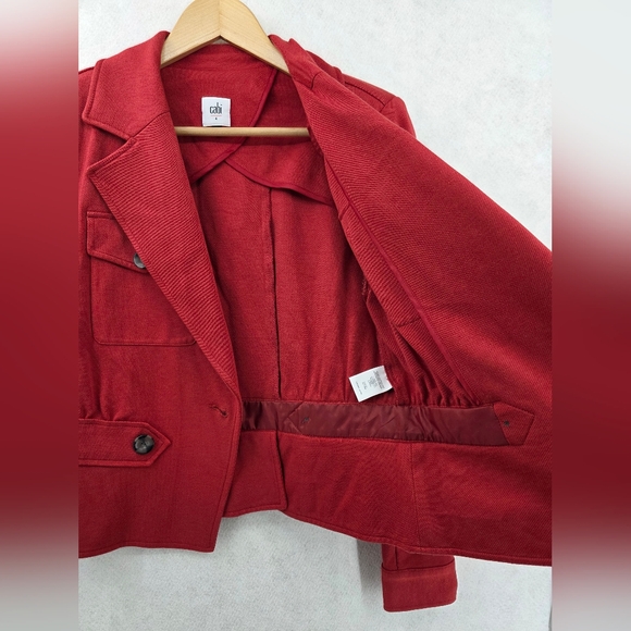 CAbi Little Red Jacket #3374 Tailored Ponte Knit Blazer Jacket Wonen's Size 4 - Picture 14 of 16